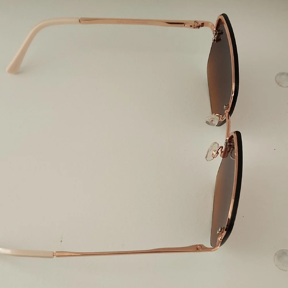 Express Brown Gradient Square Sunglasses